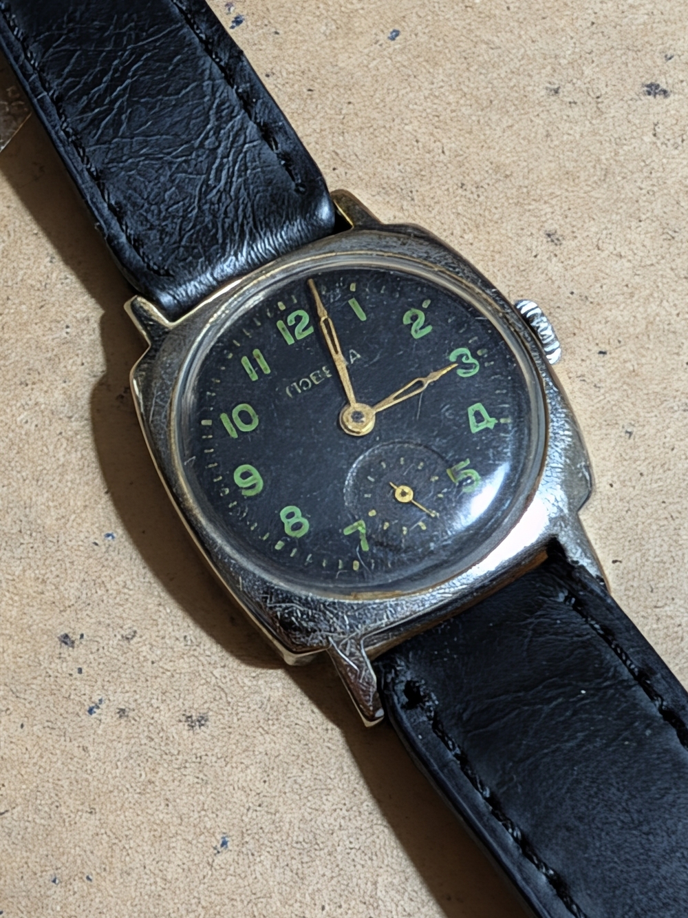 Vintage Pobeda Black Dial Watch - Made in Former USSR
